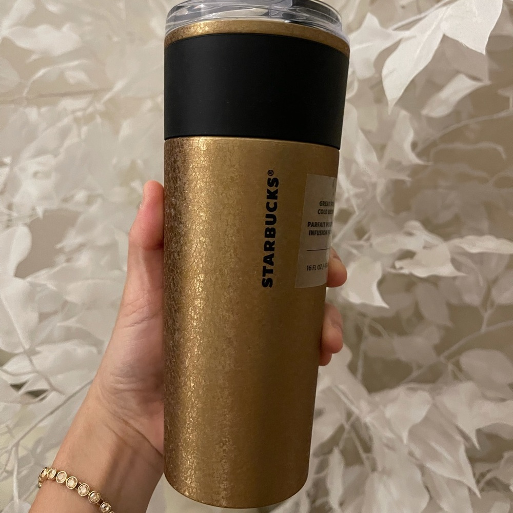 Starbucks gold insulated hot or cold tumbler
